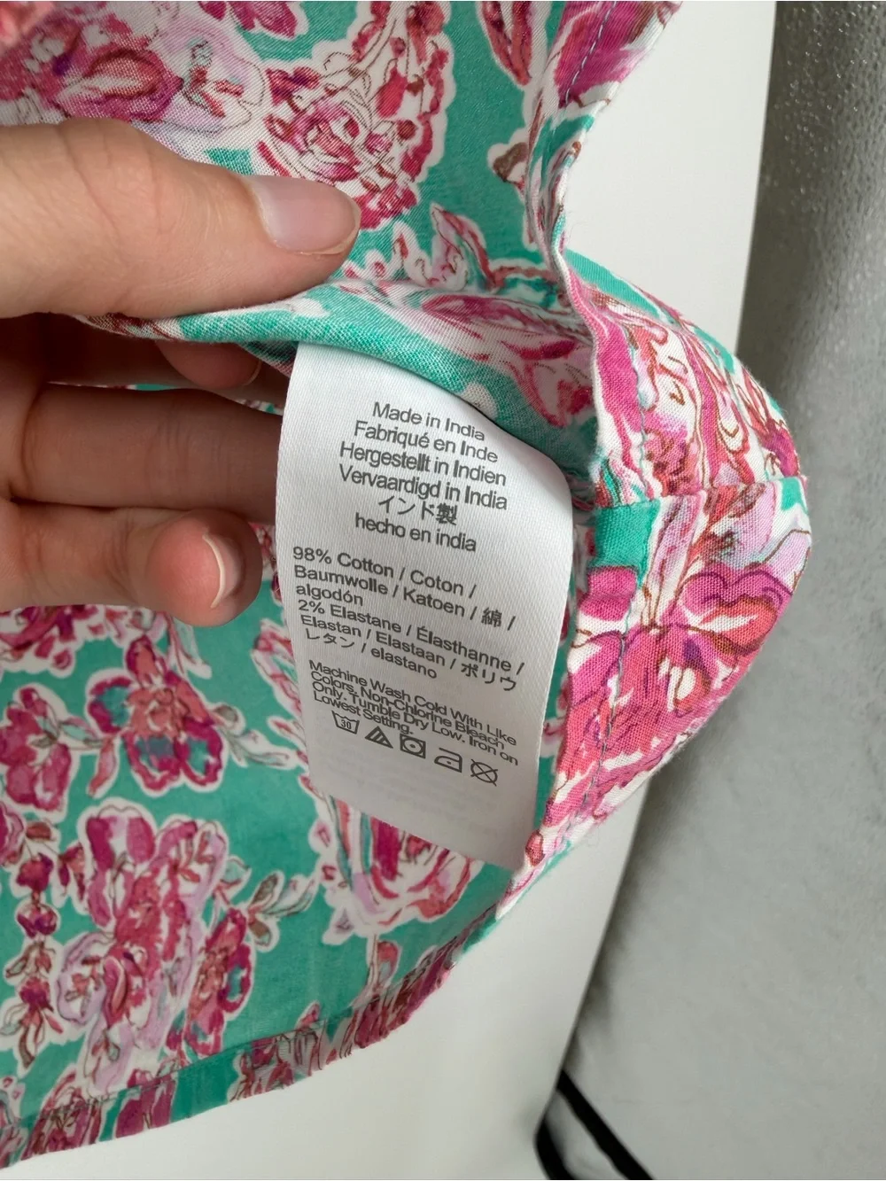 J.Crew Green Pink Paisley Popover Top 🌸 Size M